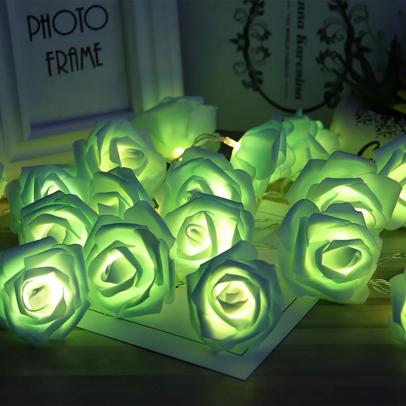 Flor do Feriado do Natal Luzes da Corda para Decoração de Casamento dos Namorados Conduziu a Lâmpada Sale Bateria Operado Led Rose 10 - 20 Hot 3 m 18 Fios de LED