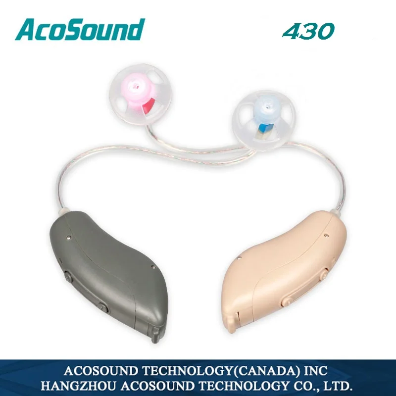 Acosound 430 Мини RIC Цифровые слуховые аппараты 4 канала BTE слуховой аппарат маленькие RIC слуховые усилители для глухих слуховых аппаратов