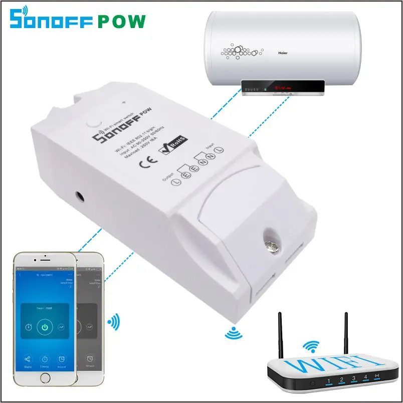 Itead Sonoff POW беспроводной умный модуль автоматизации переключатель Wi Fi Умный дом