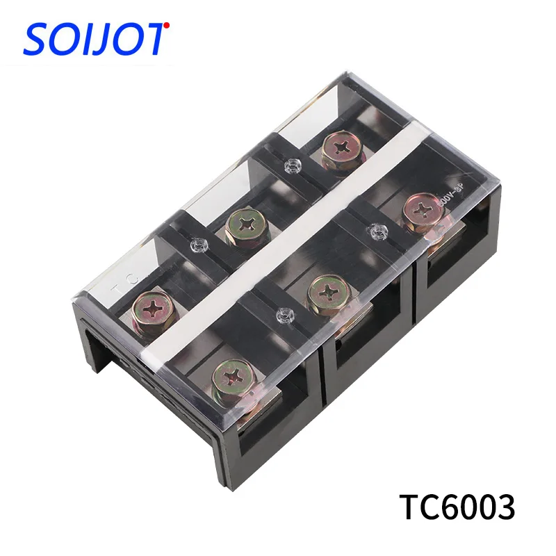 

1PC TC6003 Fixed Terminal Double Row Screw Terminal Block Terminal Connector Cable Header .Copper