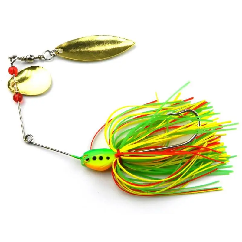 New 5pcsset Fishing Spinner Lures Bass CrankBait Bait Tackle Crank Hook Vissen Harde Spinner Lokken Spinnerbait Pike Bass Lure