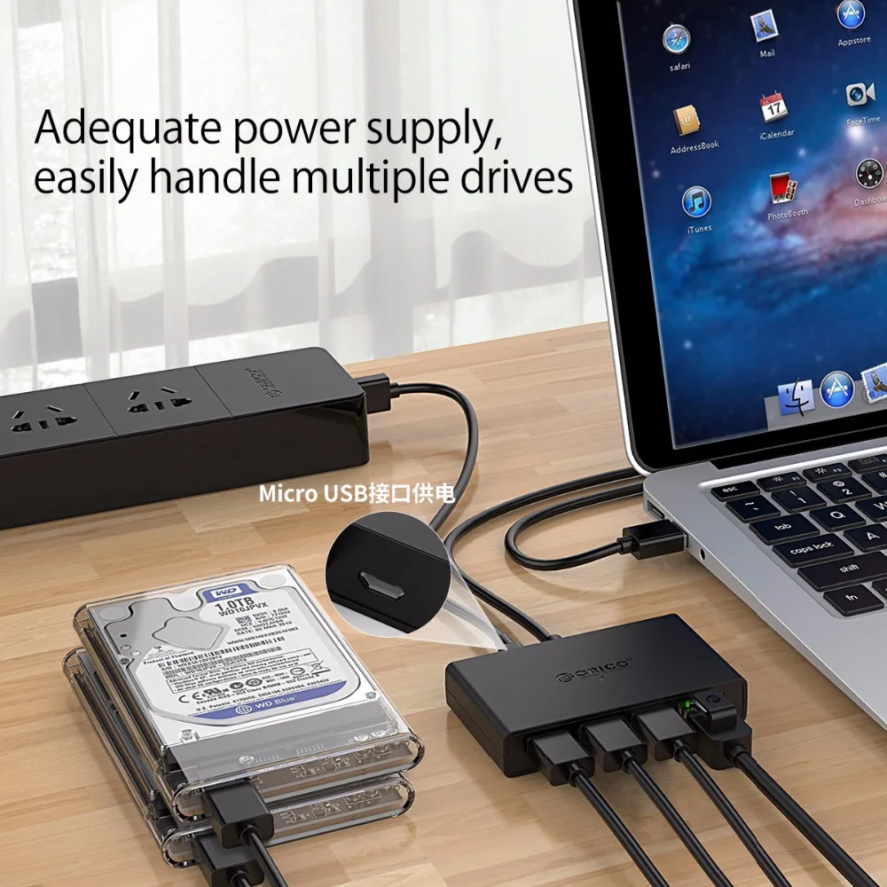ORICO USB3.0+Gigabit Ethernet Port HUB Mini Hub For Desk,Ofiice,Home USB3.0 Hub ORICO USB3.0+Gigabit Ethernet Port HUB Mini Hub For Desk,Ofiice,Home USB3.0 Hub
