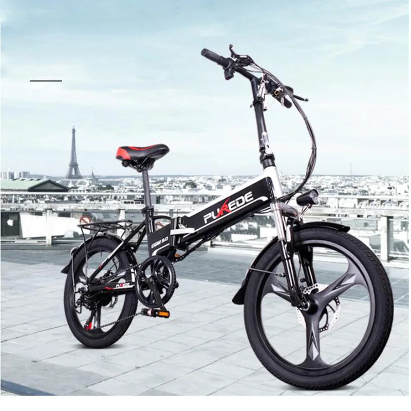 20 дюймов электрический велосипед 48V12A литиевая батарея алюминиевый сплав складной электрический велосипед 350 Вт Мощный горный велосипед снег/город ebike