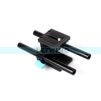 

Aluminum 15mm Rail Rod Support System Baseplate Base Plate Mount For DSLR Follow Focus Rig 5D2 5D3