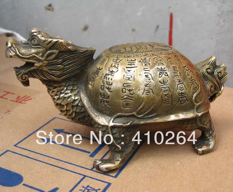 

god luck word Longevity turtle Bronze Statue