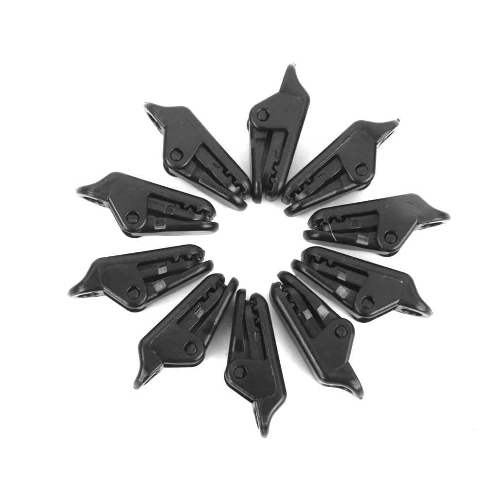 Perfeclan 10 Pieces Plastic Awning Clamp Tarp Cover Clips Snap Hangers Tighten Tool Tie Down Camping Tent Canopy Boat RV Trailer