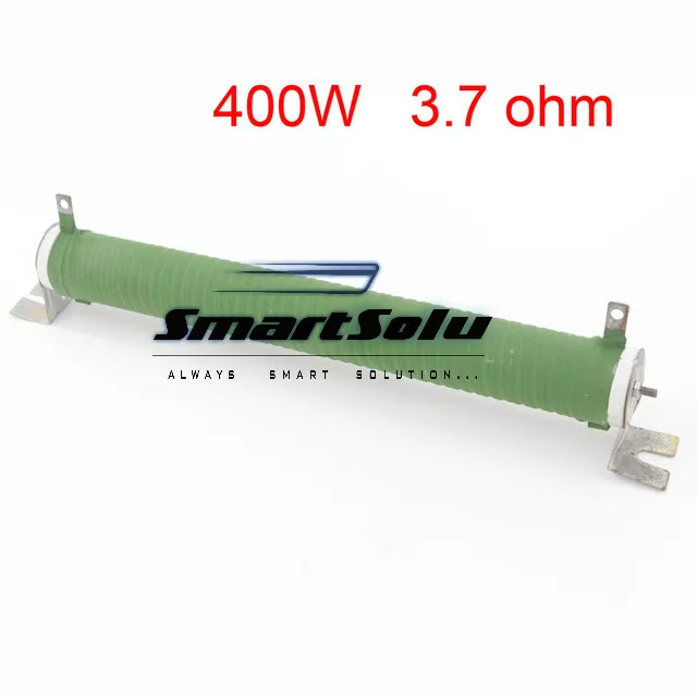 

1PC Customized Green Fixed Type Pipe Resistance 400W 3.7 ohm Ceramic Tube Resistor
