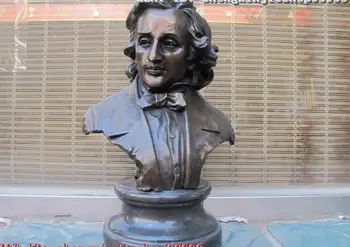 

Pure Bronze Marble statue Fryderyk Franciszek Chopin-Piano Poet art Sculpture