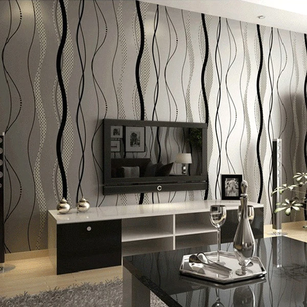 Online kaufen groÃhandel moderne schlafzimmertapete aus china ... Wohnzimmer beige grau