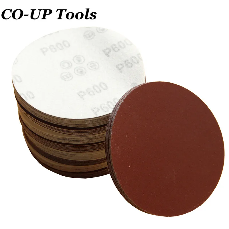 100pcs 5" 125mm Peel & Stick Sandpaper Sanding Disc for Sander with