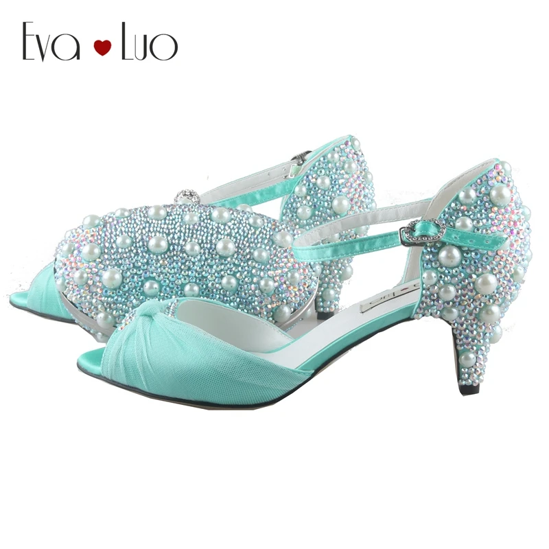 Mint green shoes and matching bag Clearance