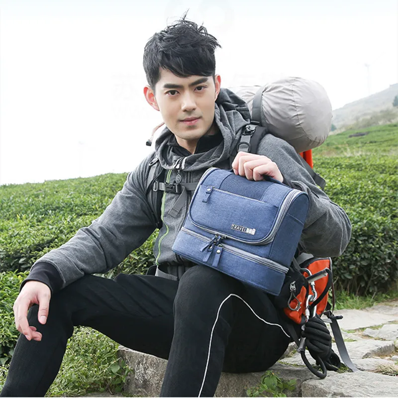 الرجال شنقا هوك حقيبة سفر لمستحضرات التجميل Necessarie كبيرة أدوات الزينة تخزين النساء ماكياج الغرور حالات المنظم الجمال غسل الحقيبة جديد