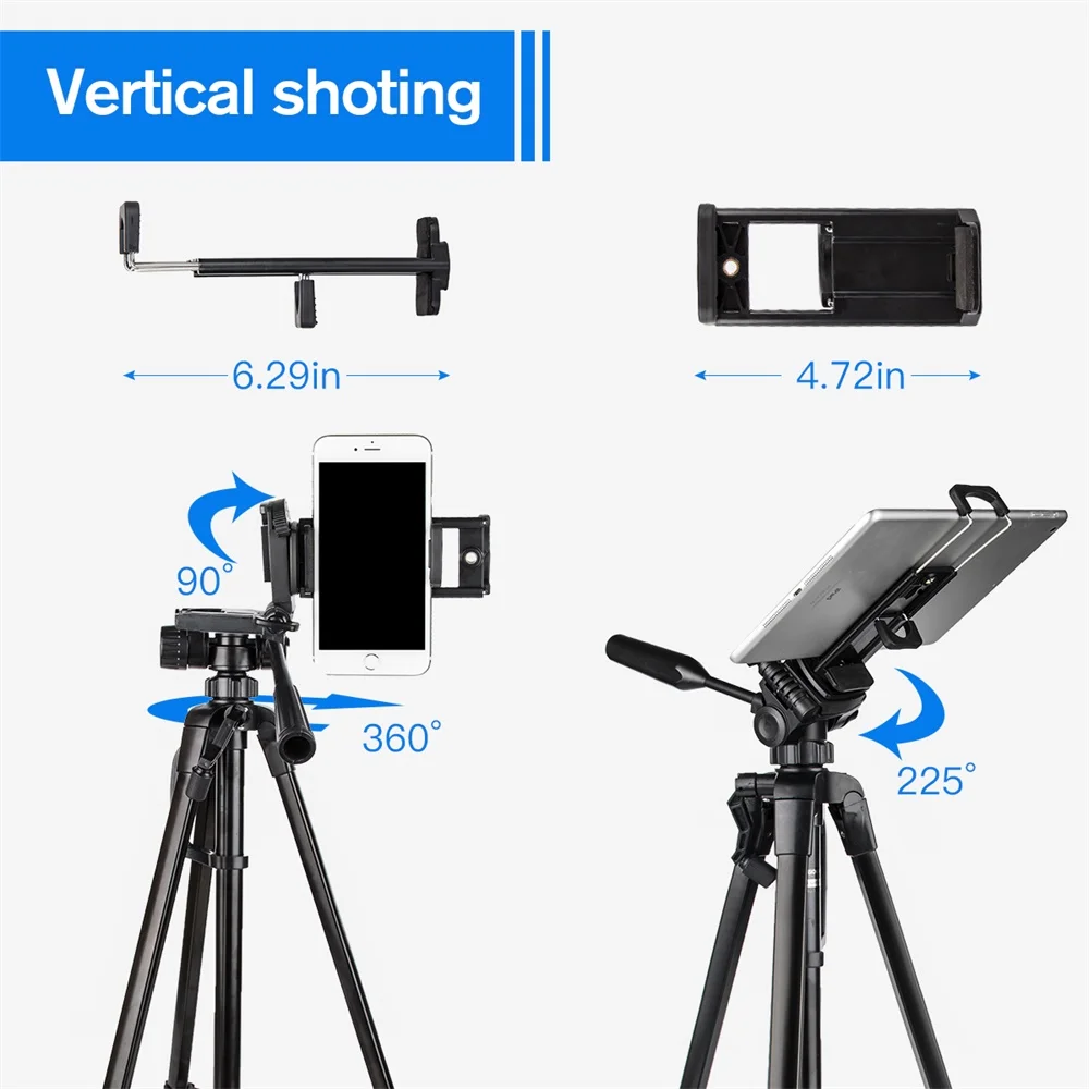 Штатив для видеокамеры профессиональная Портативная подставка для путешествий с держателем для телефона для Canon iPhone iPad HUAWEI Mobile Tripode
