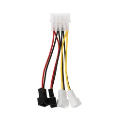 1 шт. IDE/SATA Molex 4-Pin к 4X 3-контактный TX3 корпусное Охлаждение вентилятором Мощность адаптер конвертер кабель