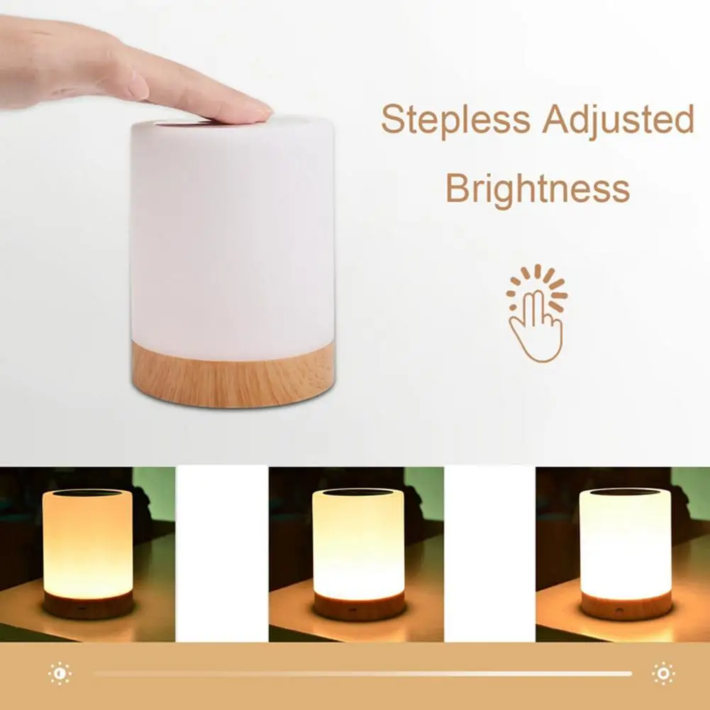6 цветов светло-регулируемый светодиодный Красочные инновационных зерна Rechargeble Маленькая ночная тумбочка кормящих лампы Горячая