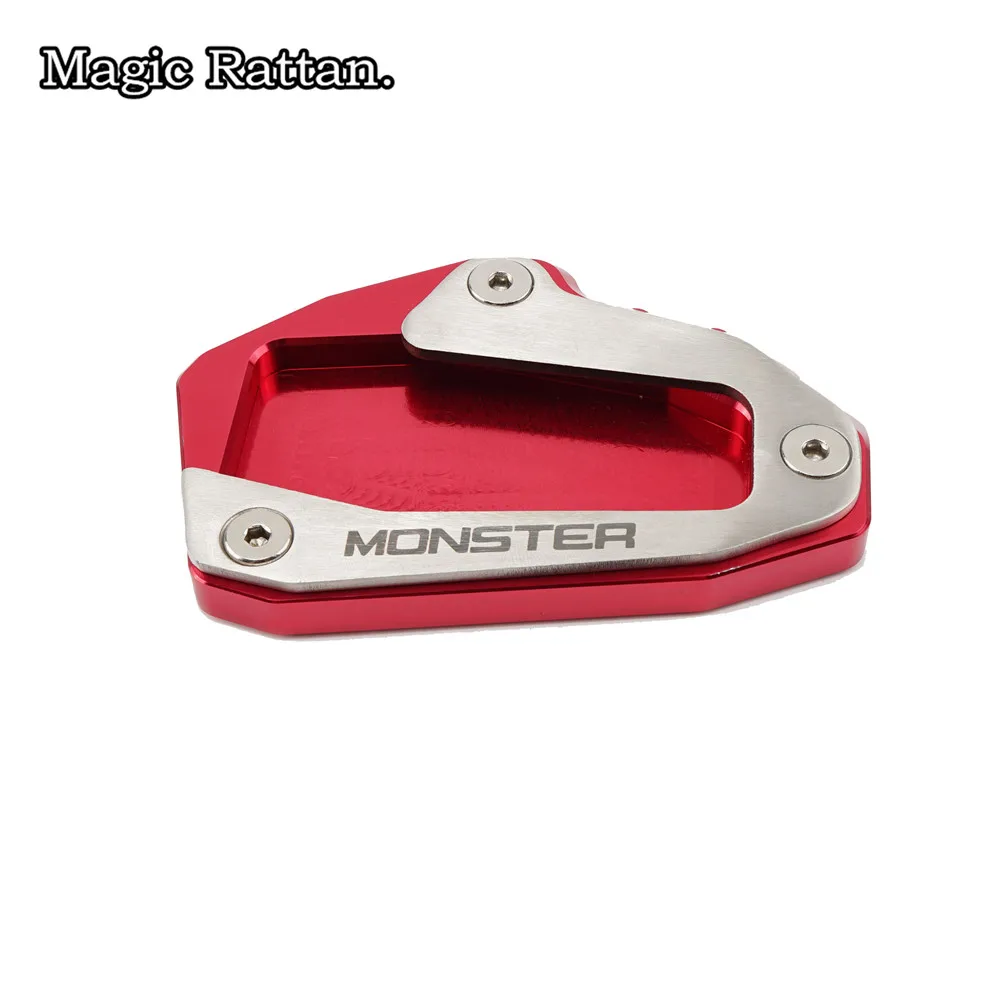 

Motorcycle Kickstand Extension Plate Side Stand Enlarge Pad For Ducati Monster 696 795 797 821