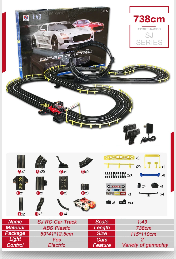 Оригинальная Авторизация RC Track Car Toy 1:43 Масштаб Электрический проводной пульт дистанционного управления автомобильный трек Гоночные Игрушки для детского подарка