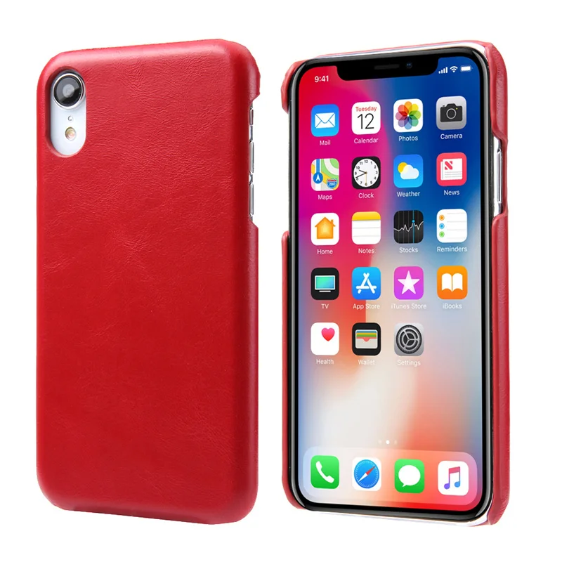 For Iphone XR Genuine Leather Case 6.1" Vintage back cover Protection