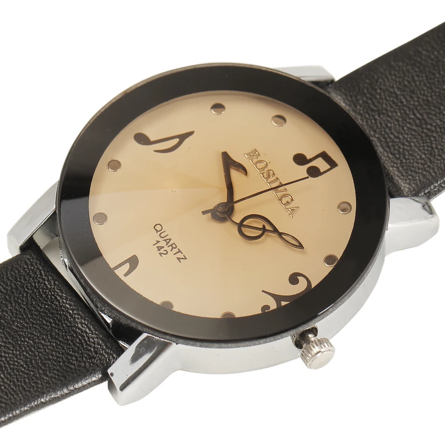 

Casual fashion women's watches top unique MUSIC note dial design quartz watch women 4color PU band ladies clock relogio femilino