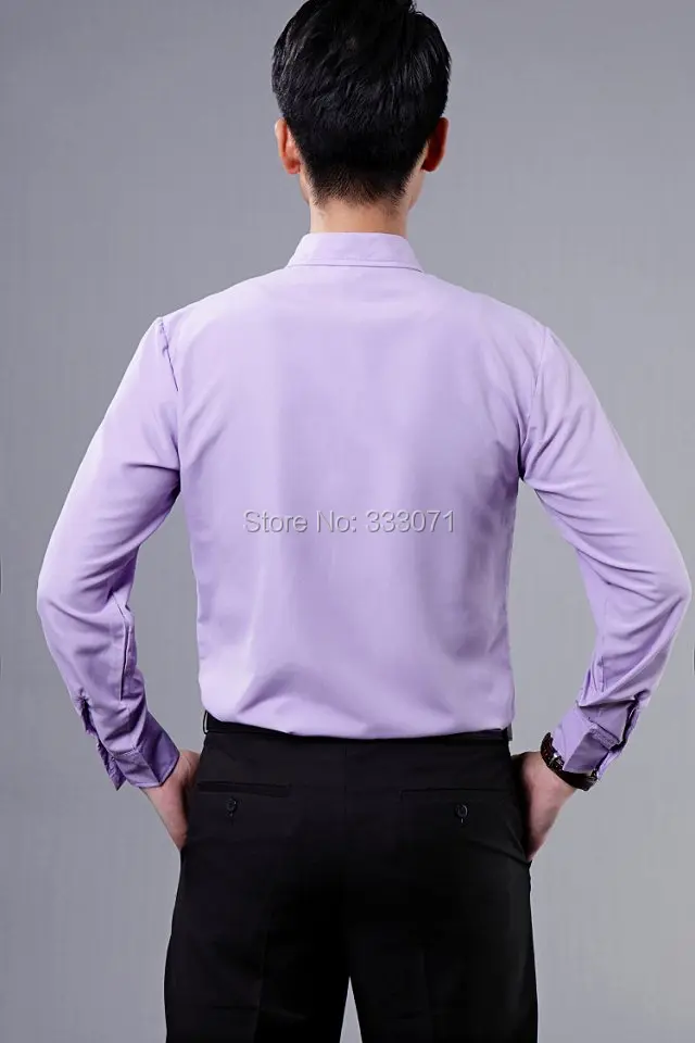 Новинка lilacs Мужская рубашка с длинными рукавами Свадебные/Выпускные рубашки для жениха представление досуг одежда мужские вечерние рубашки(39-44