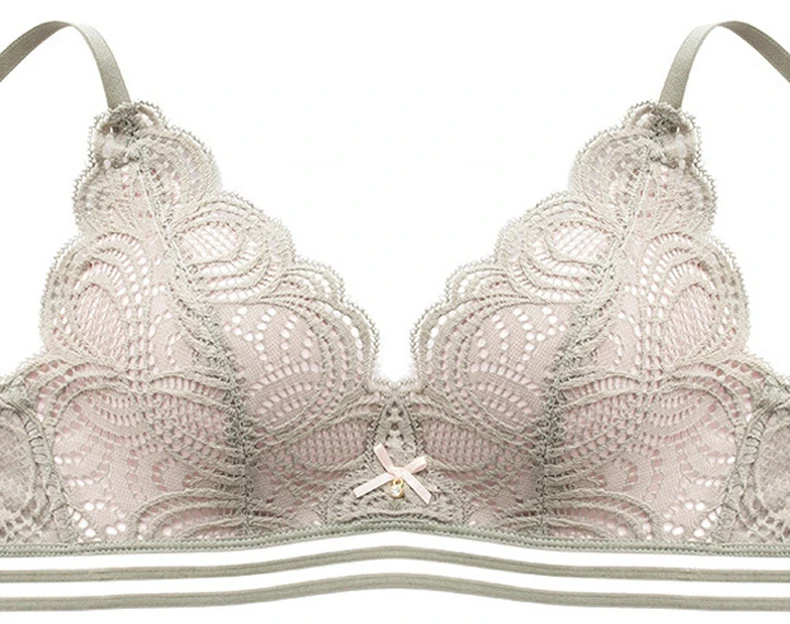 Quenral 2PCS Sexy Lace Bras For Women Underwear Small Chest 32 34 36 38 AB Cup For Female Intimates Bralette Wire Free Brassiere5
