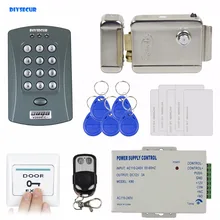 DIYSECUR полный комплект ID Card Reader Пароль Клавиатура система контроля доступа комплект безопасности+ Электрический замок V2000-C