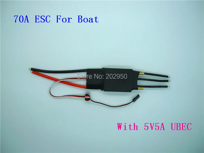 2pcs/lot 2-7S Lipo 60A 70A ESC 5V/5A UBEC Brushless Speed Controller For RC Boat Ship Water Cool Promotion | Игрушки и хобби