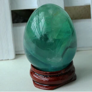 Polka Dot Verde Fluorite Uovo Antozonite Pietra Di Cristallo + Cavalletto