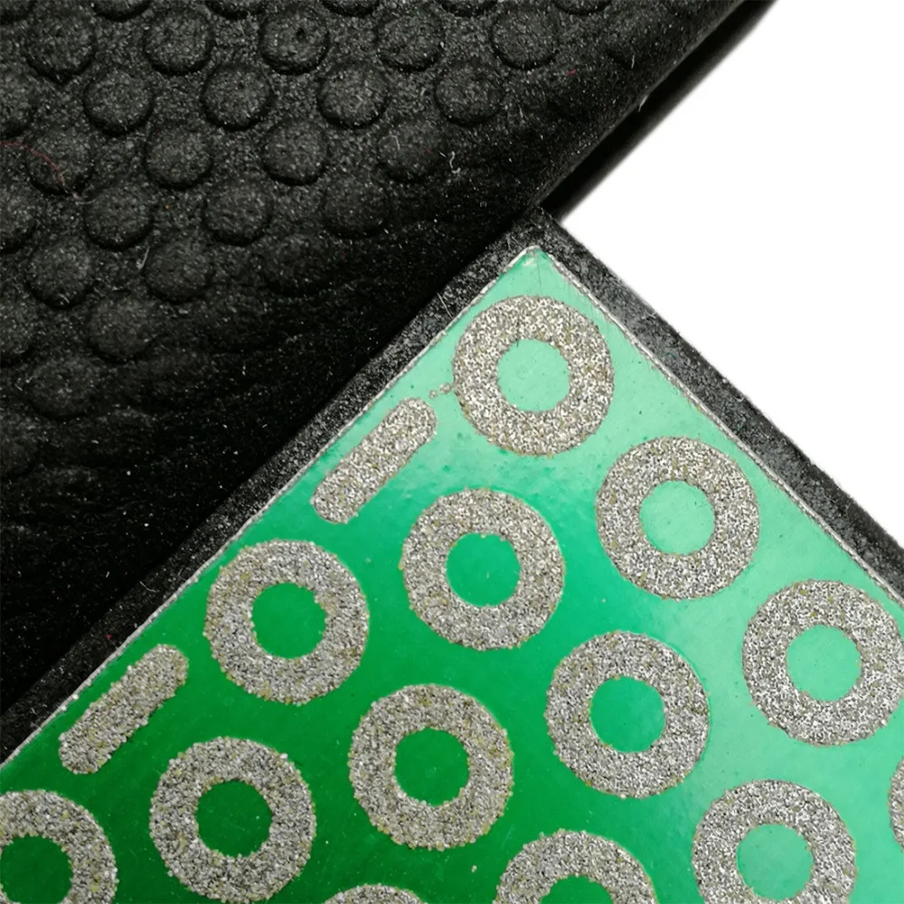 1pc Grit #100 Electroplated diamond hand polishing pad 90X55MM foam-backed Coated grinding block for marble granite tile stone