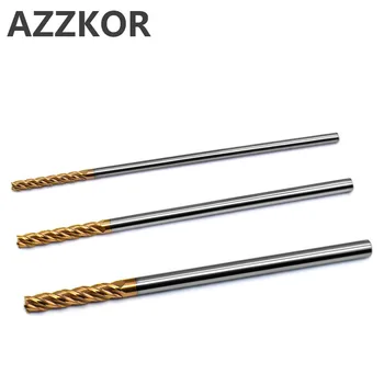 

Milling Cutter Alloy Coating Tungsten Steel Tool Cnc Endmill Top Lengthen 150L Wholesale Flat Bottom Long Milling Cutter HRC55