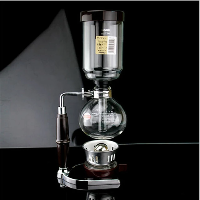 Japanese Siphon Coffee Maker With Halogen Beam Heater Stock Photo