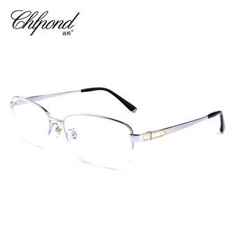

Chlpond Luxury 100% Pure Titanium Half Rim Brand Eyeglasses Men Optical Spectacle Frame Eye Prescription Glasses Oculos 8817