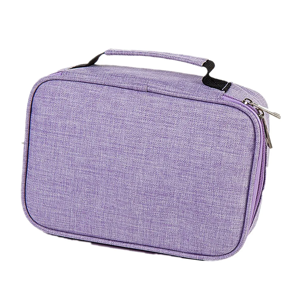 72 Slots Pencil Case with 2 Detachable Sleeves-Multi- layer Large Zipper Pen Bag with Handle Strap for Colored/Watercolor Pencil