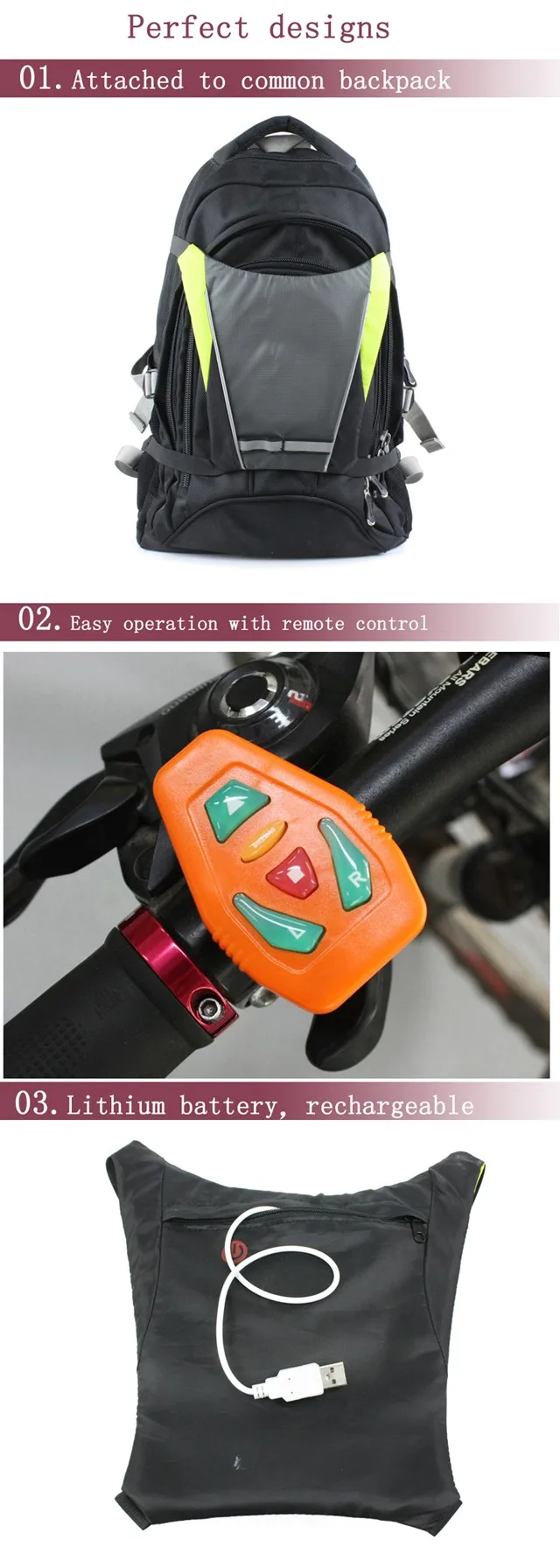 Спаситель, велосипедный жилет, сигнальный светильник, индикатор, пульт дистанционного управления, светодиодный светильник для велосипеда, s жилет для рюкзака, для походов на открытом воздухе/кемпинга, велосипедный жилет