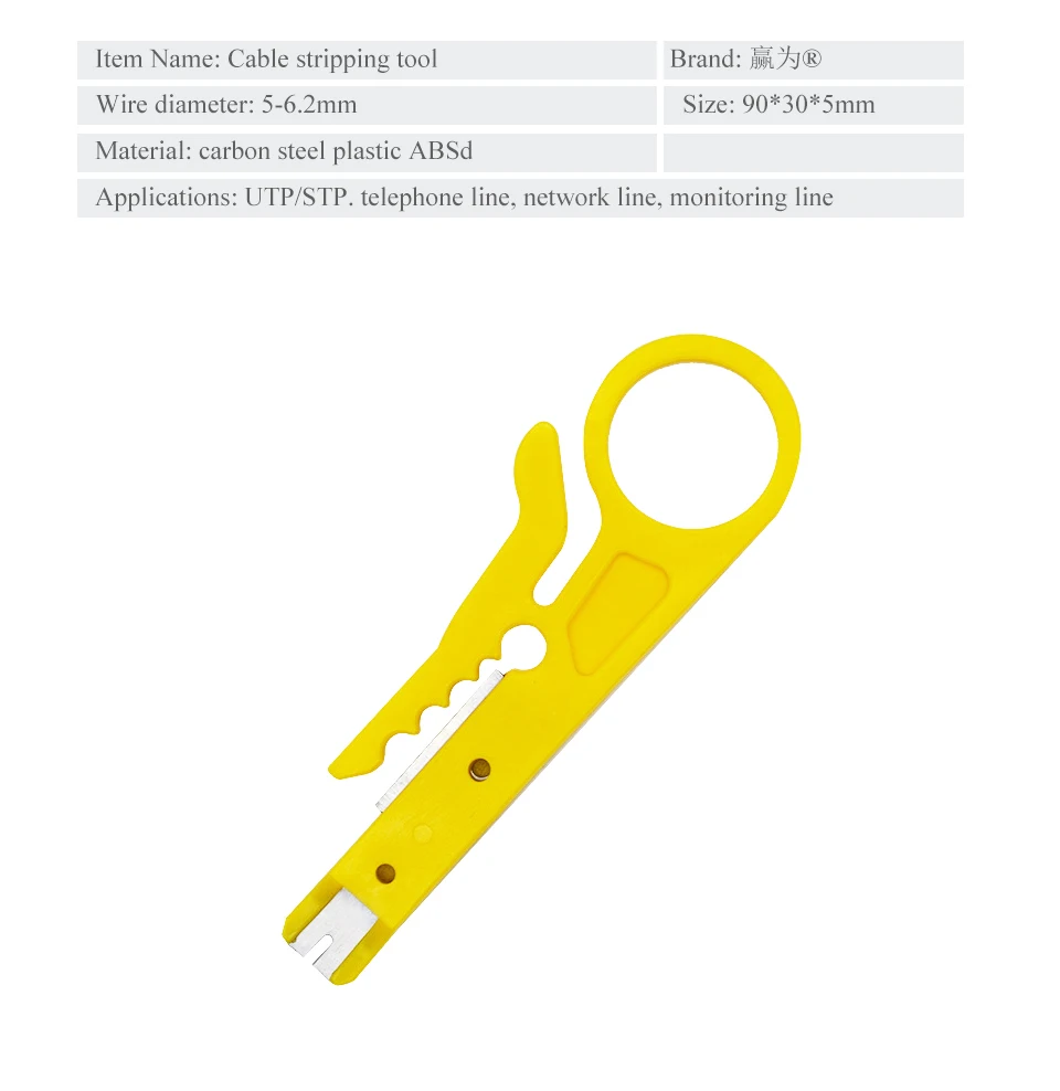 Cable Tools Portable Wire Stripper Knife Crimper Pliers Crimping Tool Cable Stripping Cutter Pocket for Network Telephone Line (2)