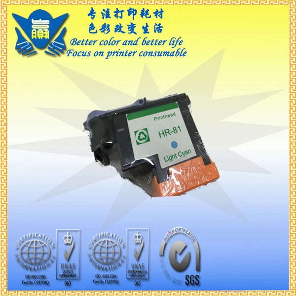 

JIANYINGCHEN 1pieces remanufatured 81 printhead Light Cyan Compatible for HP81 for Designjet 5000 5000PS