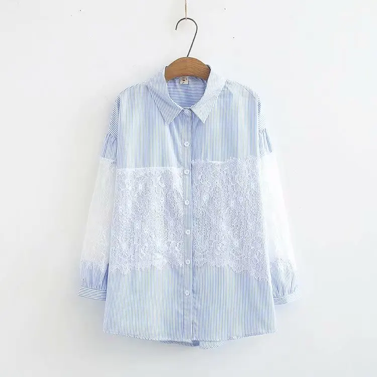

Plus Size Casual Blouses 2019 Autumn Women Fashion Loose Long Sleeve Shirts J8-921