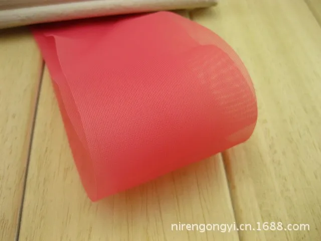 Chiffon Fabric 5.8100cm Volie Ribbon DIY Hair bowknot accessories material Satin Riband 5pcsLot_5