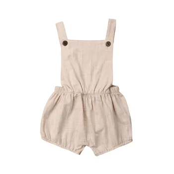 

Pudcoco Casual New Toddler Kids Baby Boys 1-3Y Summer Playsuit Beige Romper Jumpsuit Outfits