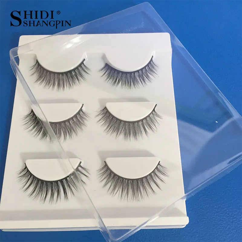 

SHIDISHANGPIN 10 Boxes Wholesale Eyelashes Natural Mink Eyelashes Make Up Full Strip Lashes Thick Makeup Mink False Eyelashes