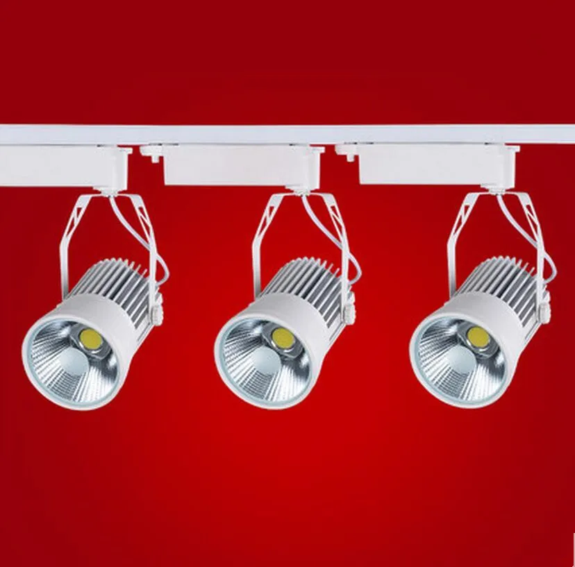 

COB LED track light 30W white ceiling LED track spot light 30W LED rail light AC85 to 265V 30W COB LED track spotlight 30W