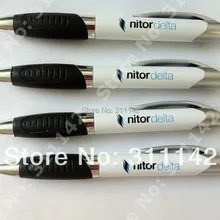 Горячие продажи плаcтиковые горшки белая шариковая ручка, рекламная шариковая ручка, пластиковая шариковая ручка печать логотипа