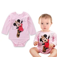 Bonito Dos Desenhos Animados Mickey Macacão de Bebê 2018 Algodão de Manga Longa Baby Girl Roupas Macacões Infantis Roupas Bebe Crianças Menino Romper Do Bebê