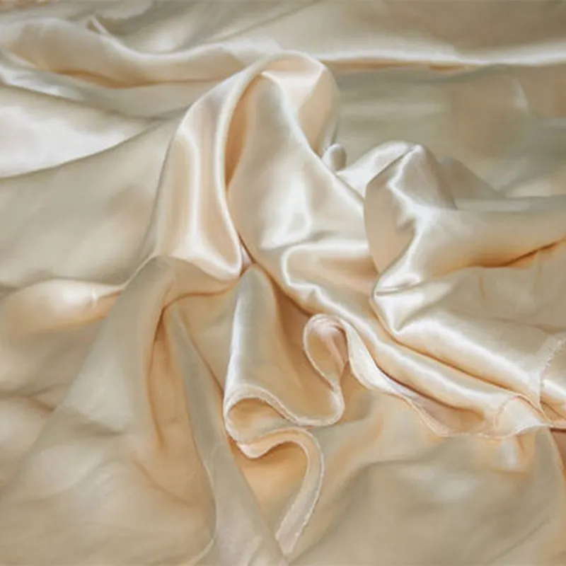 Чистого шелка Подушка чехол на молнии Наволочка Чехол для подушки крышка шелковая подушка сплошной многоцветный - Цвет: beige