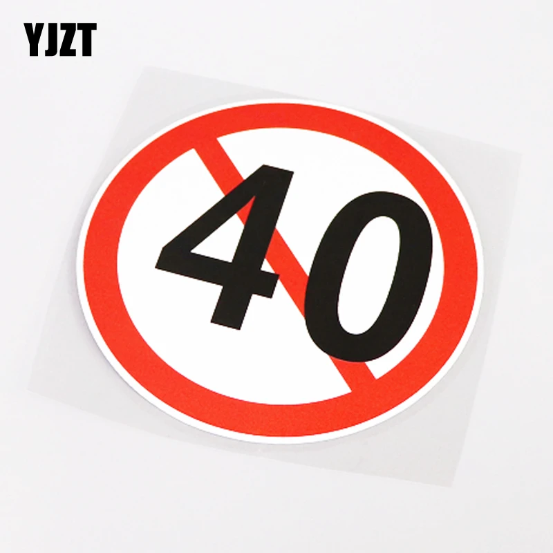 

YJZT 13.5CM*13.5CM Creative Limited Speed 40 PVC Car Sticker Decal Waterproof Decoration 13-0697