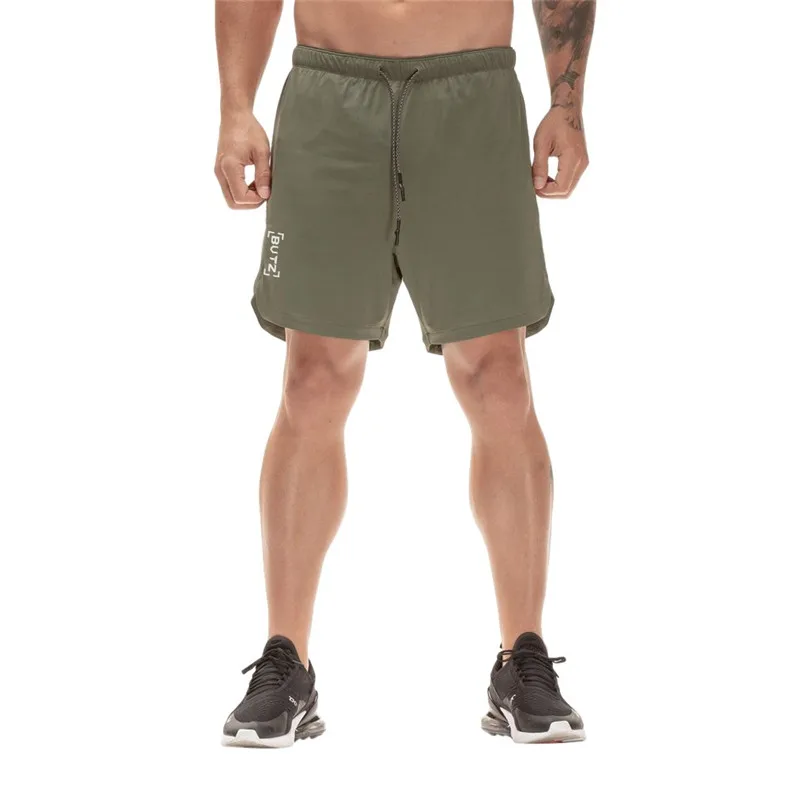 Мужские шорты Летние Фитнес повседневные эластичные талии тонкие спортивные однотонные прямые шорты Свободные Мужские штаны брюки# Jun07