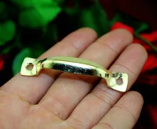50Pcs Yellow handle Iron sheet Mini handle Gift Drawer Decorative handle Wholesale 52*11mm