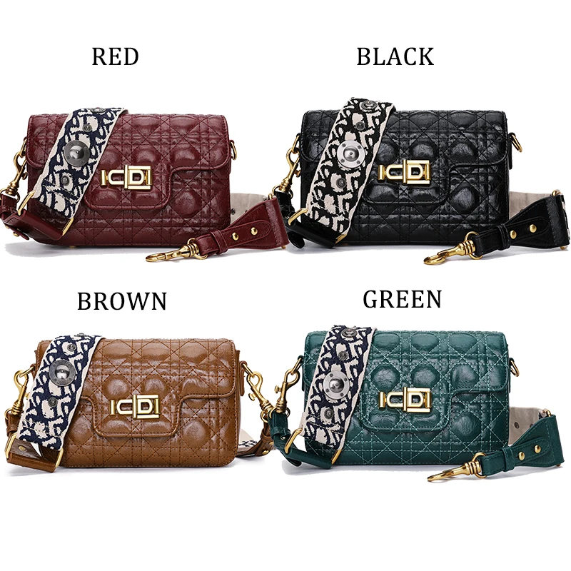 Flagge Luxus Handtaschen Brown black green Tasche Paste Designer Hohe Qualität Schulter red Frauen Echtem Taschen Leder Damen Umhängetasche Abend ZYdtdqw