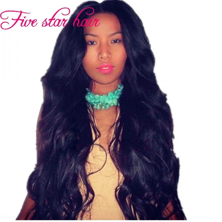 Best selling 7A Grade silk top lace front wig Super Wavy Human hair