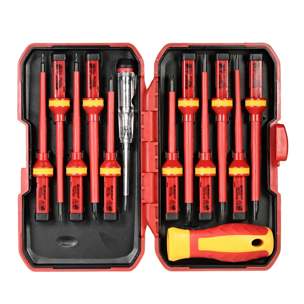 

13pcs 1000V hand tools multitool Insulated Screwdrivers Set + Magnetic Slotted Phillips Pozidriv Torx Bits electrician tools